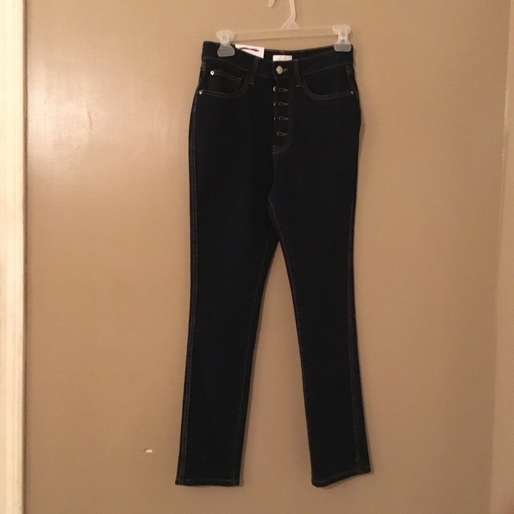 WEWOREWHAT The Danielle Jeans High Rise Vintage Straight Dark Wash Size 25 NWT